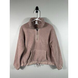 Bailey 44 Sherpa Pullover Womens Medium Pink‎ 1/4 Zip Teddy Jacket